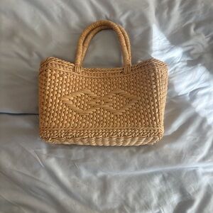 Vintage Lesco Tan Woven Handbag